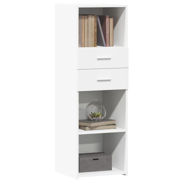 vidaXL Buffet haut blanc 40x42,5x124 cm bois d'ing&eacute;nierie