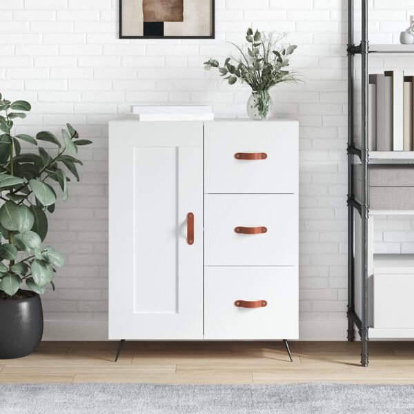 vidaXL Buffet blanc 69,5x34x90 cm bois d'ingénierie