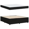 vidaXL Cadre de lit avec matelas Noir 180 x 200 cm tissu