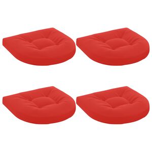 vidaXL Coussins de si&egrave;ge 4 pi&egrave;ces 4 pc 100 % polyester Rouge