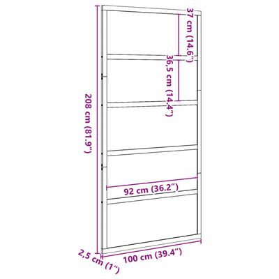 vidaXL Porte de grange 100x208 cm bois massif de pin