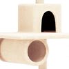 vidaXL Arbre &agrave; chat avec griffoirs en sisal Cr&egrave;me 168 cm