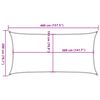 vidaXL Parasol en PEHD rectangulaire 2x4 m Crème
