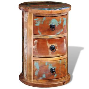 vidaXL Armoire avec 3 tiroirs Bois de r&eacute;cup&eacute;ration massif