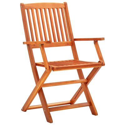 vidaXL Chaises de jardin pliables lot de 8 Bois d'eucalyptus massif