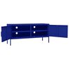 vidaXL Meuble TV Bleu marine 105x35x50 cm Acier