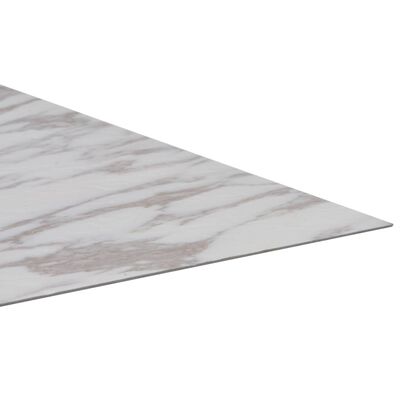 vidaXL Planche de plancher PVC autoadhésif 5,11 m² Blanc Marbre