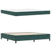 vidaXL Cadre de lit avec matelas Vert fonc&eacute; 200 x 200 cm tissu