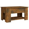 vidaXL Table basse Chêne fumé 79x49x41 cm Bois d'ingénierie