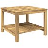 vidaXL Table basse Blanchi 60,5 x 60 x 45 cm Bois d'Acacia Massif