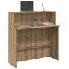 vidaXL Bureau réception chêne artisanal 100x50x103,5cm bois ingénierie