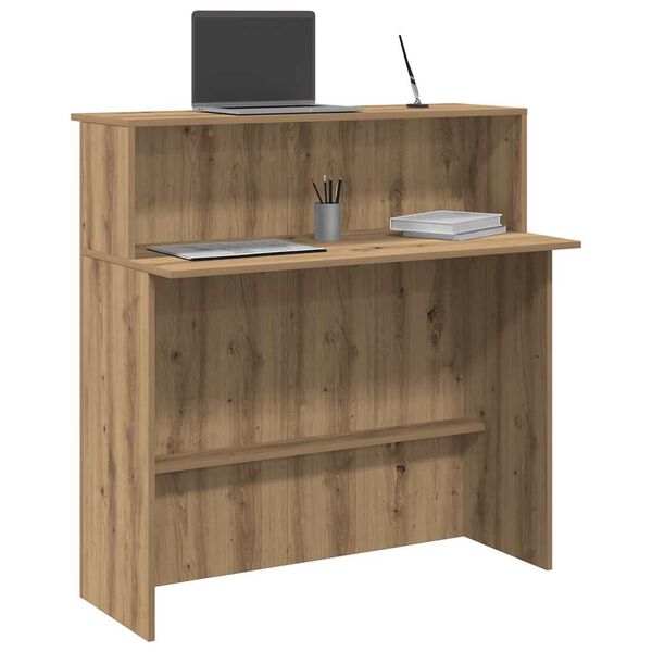 vidaXL Bureau réception chêne artisanal 100x50x103,5cm bois ingénierie
