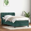 vidaXL Sommier &agrave; lattes de lit et matelas vert fonc&eacute; 100x210cm velours