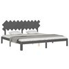vidaXL Cadre de lit sans matelas gris 200x200 cm bois massif de pin