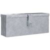 vidaXL Bo&icirc;te en aluminium 48,5 x 14 x 20 cm Argent&eacute;