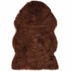 vidaXL Tapis 60 x 90 cm Peau de mouton synth&eacute;tique Marron
