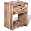 vidaXL Table de chevet avec tiroir Bois de teck recycl&eacute;