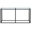 vidaXL Table console Marbre blanc 160x35x75,5 cm Verre tremp&eacute;