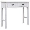 vidaXL Table console Blanc antique 90 x 30 x 77 cm Bois