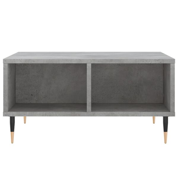 vidaXL Table basse gris b&eacute;ton 60x60x30 cm bois d'ing&eacute;nierie