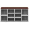 vidaXL Banc à chaussures Sonoma gris 103x30x48 cm Bois d'ingénierie
