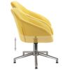 vidaXL Chaise pivotante de salle &agrave; manger Jaune Tissu