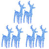vidaXL Rennes de No&euml;l 6 pcs 240 LED Bleu Acrylique