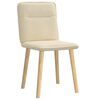 vidaXL Chaises &agrave; manger lot de 2 cr&egrave;me tissu
