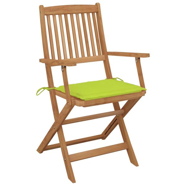 vidaXL Chaises pliables de jardin lot de 2 avec coussins Bois d'acacia