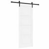 vidaXL Porte coulissante 78 x 202 cm Bois d'ing&eacute;nierie Blanc et noir