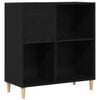 vidaXL Meuble &agrave; vinyles Ch&ecirc;ne noir 84,5 x 38 x 89 cm Bois d'ing&eacute;nierie