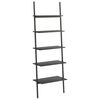 vidaXL &Eacute;tag&egrave;re inclin&eacute;e &agrave; 5 niveaux Noir 64x34x185,5 cm