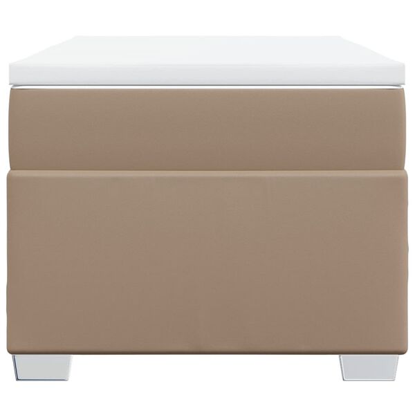vidaXL Sommier &agrave; lattes de lit avec matelas Cappuccino 80x200 cm