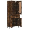 vidaXL Buffet haut Ch&ecirc;ne fum&eacute; 69,5x34x180 cm Bois d'ing&eacute;nierie