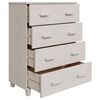 vidaXL Buffet HAMAR Blanc 79x40x103,5 cm Bois massif de pin