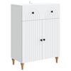 vidaXL Buffet Blanc 66 x 34,5 x 90 cm Bois d'ing&eacute;nierie