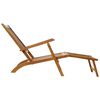 vidaXL Chaise de terrasse avec repose-pied Bois d'acacia solide