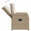 vidaXL Ensemble &agrave; manger de jardin et coussins 9 pcs beige Poly rotin