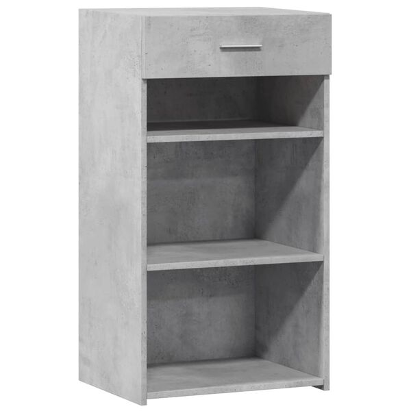 vidaXL Buffet gris béton 50x42,5x93 cm bois d'ingénierie