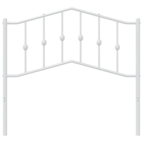 vidaXL T&ecirc;te de lit de remplacement m&eacute;tal blanc 100 cm