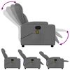 vidaXL Fauteuil de massage inclinable gris foncé tissu