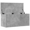 vidaXL Bo&icirc;te de rangement gris b&eacute;ton 100x42x46 cm bois d'ing&eacute;nierie