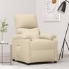vidaXL Fauteuil inclinable Cr&egrave;me Tissu