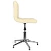 vidaXL Chaise pivotante de salle &agrave; manger Cr&egrave;me Similicuir