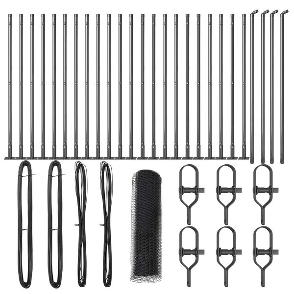 vidaXL Poteau de cl&ocirc;ture. Gris 50 x 0,6 m (maillage de 25 mm)