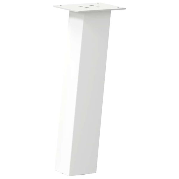 vidaXL Pieds de table basse 4 pi&egrave;ces Blanc 42 cm Acier
