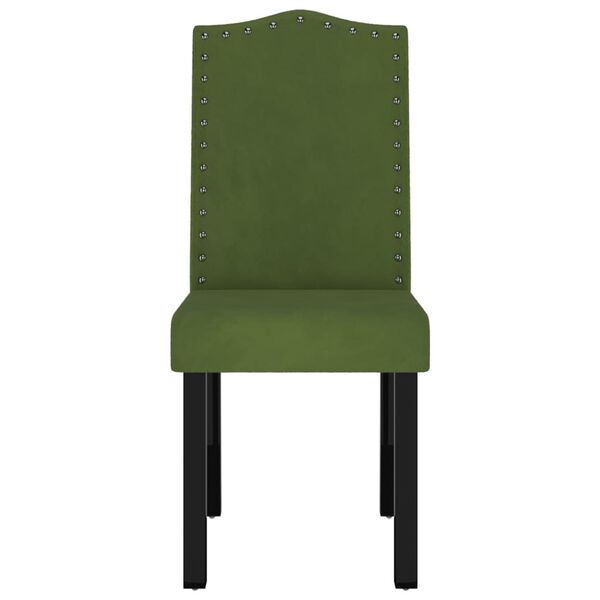 vidaXL Chaises &agrave; manger lot de 2 vert fonc&eacute; velours