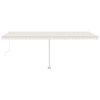 vidaXL Auvent automatique sur pied 600x300 cm Cr&egrave;me