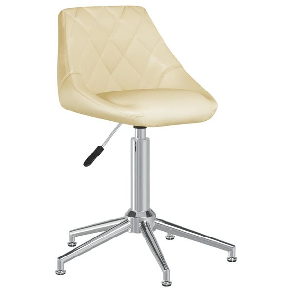 vidaXL Chaises pivotantes &agrave; manger lot de 6 cr&egrave;me similicuir