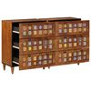 vidaXL Buffet 2 pcs Noyer 60 x 33,5 x 75 cm Bois de mangue massif